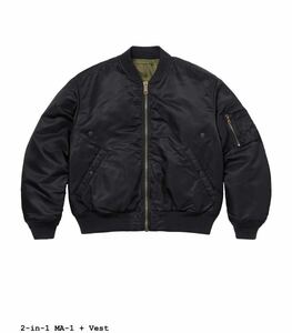 24SS Supreme 2 in 1 MA-1 + vest 【ボンバージャケットのみ】 small s bomber jacket alpha社 nike north schott