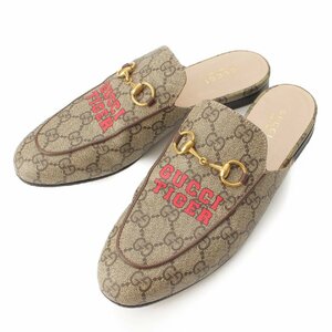 【グッチ】Gucci　GUCCI TIGER GGスプリーム プリンスタウン シューズ タイガー 687841 ベージュ 37 【中古】187530