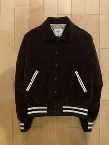 Noah nyc corduroy varsity jacket brown S made in USA Golden bear Brisbane moss ノア コーデュロイバーシティージャケット スタジャン 