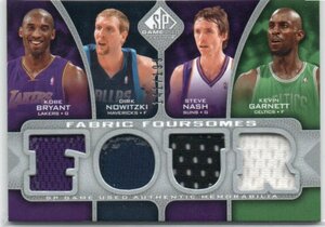 【Kobe Bryant / Dirk Nowitzki / Kevin Garnett / Steve Nash】 2009-2010 Upper Deck SP Game Used Four Jersey /199 199枚限定
