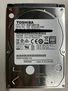 使用時間 3時間 正常 TOSHIBA MQ01ABD100 1000GB 1TB n20240515-17