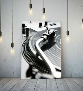 DJ ターンテーブル レコード ポスター 高級 キャンバス フレーム 付 絵 A1 アート パネル ヒップホップ 北欧 海外 カフェ インテリア