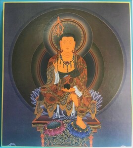 仏画色紙　地蔵菩薩　「お地蔵さん」「お地蔵様」　仏教　宗教
