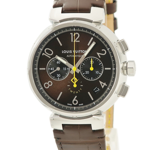 【3年保証】 ルイヴィトン タンブール トゥエンティ エルプリメロ クロノグラフ QA1740 茶 黄色 限定 自動巻き メンズ 腕時計