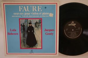 ベルギーLP Lola Bobesco, Jacques Genty Faure: Sonate No1 Pour Violon Et Piano AD7108 ARLEQUIN /00260