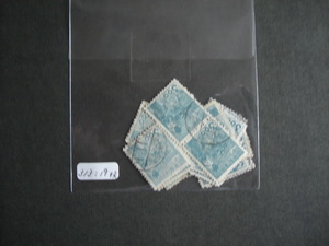 産業図案切手　３円　捕鯨　使用済み切手　１９枚
