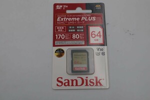 ★☆全額返金保証！最速発送！【SanDisk SDSDXWH-064G-JNJIP エクストリーム プラス SDXC UHS-Iカード 64GB】★☆（202310-23600-kaitori）