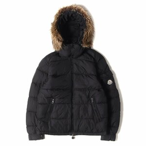 MONCLER モンクレール ダウン ジャケット サイズ:1 22AW ファーフード ナイロン ダウンジャケット MAYAF マヤ ブラック ブランド