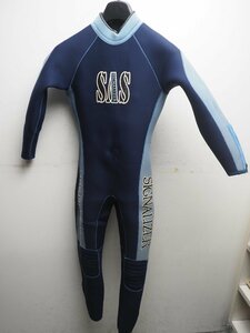 USED SAS エスエーエス ウェットスーツ 5mm メンズ 165cm/55kg 平置きサイズ:胸囲42cm腹囲36cm尻囲40cm ダイビング用品[N56173]