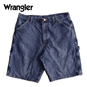 USA 古着 Wrangler ラングラー デニムパンツ ジーパン ハーフパンツ ジーンズ 半ズボン ペインター W34 CE0014