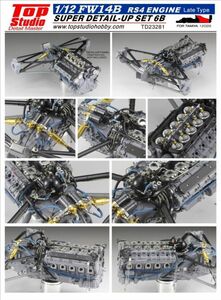TOP STUDIO 1/12 スーパーディティールアップセット F1 金属 エッチングパーツ ウイリアムズ FW14Bエンジンセット RS3C （後期型）TD23281