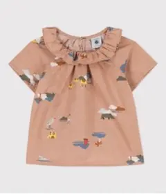 PETIT BATEAU ポプリン半袖ブラウス