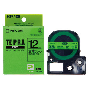 4971660752393 「テプラ」ＰＲＯテープ　グリーン／黒文字 オフィス機器 ラベルライター テプラテープ キングジム SK12G