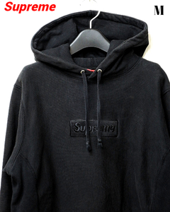 M【Supreme 14AW Box Logo Hooded Sweatshirt Black ブラック 黒 ボックスロゴ パーカー BOXロゴパーカー オールブラック 2014AW 2014FW】