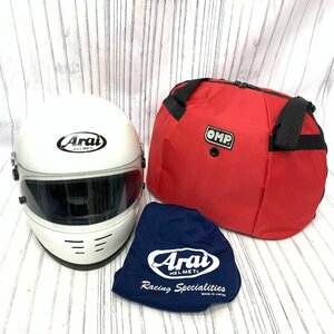 s001 G1 保管品 ARAI アライ GP-2K 4輪レース用ヘルメット 白色 フルフェイス 61-62cm XLサイズ JAF公認 SFL構造 中古