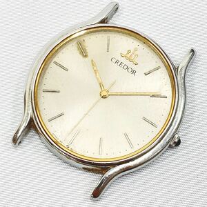 稼働品 SEIKO セイコー CREDOR クレドール 9571-6000 クオーツ メンズ腕時計 ラウンド ヴィンテージ 新品電池交換済み R店0410☆