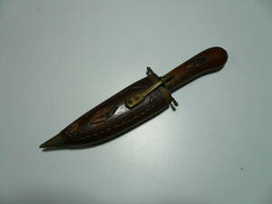 ◆ナイフ 民族 INDIA 木製鞘 真鍮金具