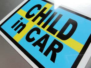 BS●スウェーデン国旗CHILD in CARステッカー●子供が乗ってます 車に☆ 耐水シール KIDS 北欧 ヨーロッパ EU