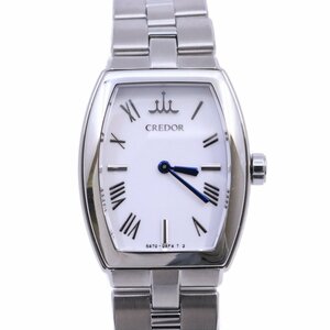 SEIKO セイコー クレドール アクア クォーツ レディース 腕時計 白文字盤 純正SSベルト GSWE977 / 5A70-0AE0【いおき質店】管理2