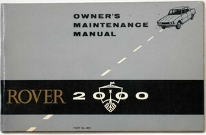 ROVER 2000/SC,TC,AUTOMATIC Owner