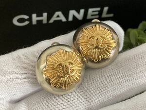 CHANEL シャネル ココマーク ゴールド シルバー ヴィンテージ イヤリング