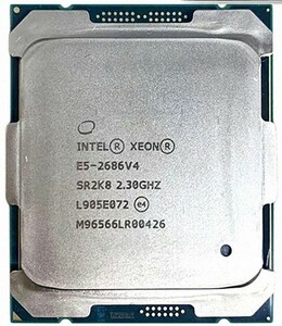 2個セット Intel Xeon E5-2686 v4 SR2K8 18C 2.3GHz 45MB 145W LGA2011-3 DDR4-2400