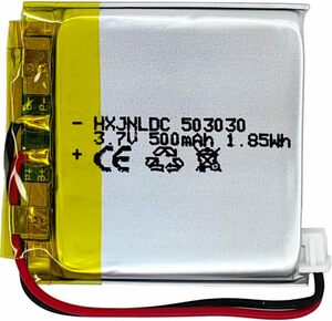 DC 3.7V 500mAh 503030充電可能リチウムポリマー電池はDIY 3.7-5 V電子製品に適しており、2線電池とLE