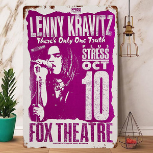 Rock Poster / ロックポスター【 レニー・クラヴィッツ / Lenny Kravitz 】メタル ポスター /ブリキ看板/ヴィンテージ/メタルプレート-1