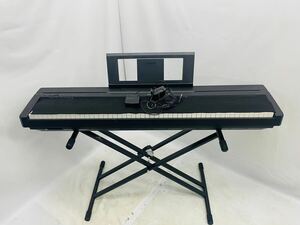 YAMAHA 電子ピアノ Pシリーズ 88鍵盤 ブラック P-45B 2016年製 ペダル キーボードスタンド付