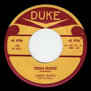 Larry Davis / Texas Flood ♪ I Tried (Duke) 