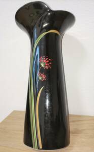 モダン☆　ブラック花瓶　高さ28cm程度　未使用品