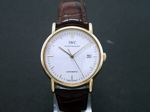 ★IWC　ポートフィノ　IW353314　K18YG　38mm　メンズ　自動巻き★保、箱付き！【99548】