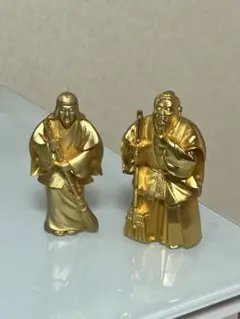 金彩 金属工芸 高砂人形 竹翁斎作『雅』 翁と媼 尉 姥