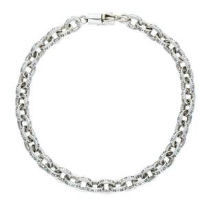 クロムハーツ Chrome Hearts PAPER CHAIN/ペーパーチェーン サイズ:7inch シルバーブレスレット 中古 OS06