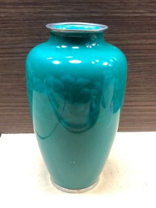 HG428 送料無料　花瓶 翡翠色 大きいサイズ　花器　陶磁器