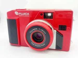◆極美品◆ フジ FUJICA DL-20 FUJINON 38mm コンパクト フイルムカメラ レッド
