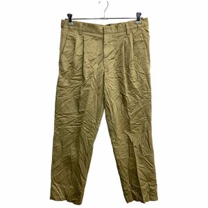 DOCKERS スラックス W34 ドッカーズ タックパンツ ベージュ コットン 古着卸 アメリカ仕入 2403-260