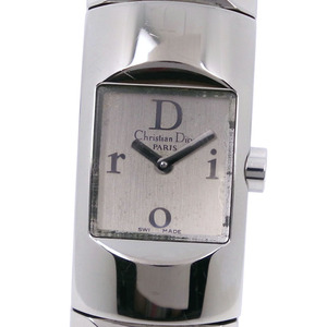 Dior クリスチャンディオール ディオリフィック D102-100 腕時計 SS クオーツ アナログ表示 レディース シルバー文字盤【52280456】中古