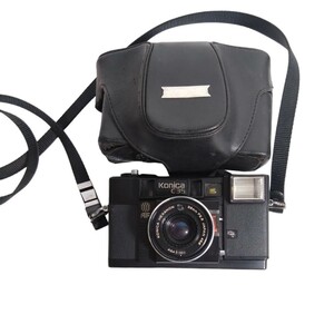 K) Konica C35 AF コニカ コンパクトフィルムカメラ KONICA HEXANON 38mm F2.8 コンパクトカメラ ケース付き L2502