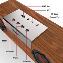 10W木製Bluetoothスピーカー