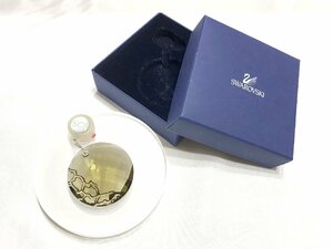 ■【YS-1】 状態良好 ■ スワロフスキー Swarovski ■ クリスタル サンキャッチャー ■ ブラウン系 直径4.8cm 元箱有 【同梱可能商品】■D