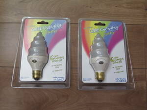 LED照明 color kinetics 6色カラーチェンジ 2個 ソフトクリーム型 インテリア電球