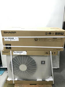 ●SHARP　シャープ　ルームエアコン　2.2W　AC-R22AW　おもに6畳用　2個口発送　2023年モデル　未使用品(u0530_5_330)