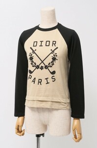 GP7179＝クリスチャンディオール/Christian Dior*コットン*プルオーバー*長袖Tシャツ*カットソー*サイズ12A*ブラウン×ブラック系