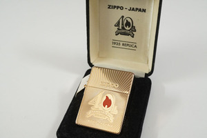 【800】ZIPPO／ジッポー　40周年　1935REPLICA　 レプリカ　ピンクゴールド　08年製　箱付