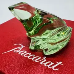 Baccarat バカラ 蛙 カエル グリーンクリスタルガラス