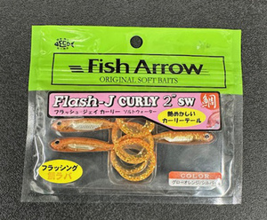 Fish　Arrow　フラッシュジェイ　カーリー　2　ソルトウォーター　タイラバ専用設計！！　 グローオレンジ/シルバー　 1