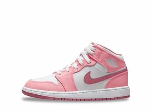 Nike GS Air Jordan 1 Mid "Coral Chalk/White/Desert Berry" 24cm DQ8423-616