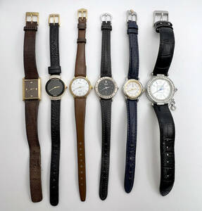 腕時計 まとめ売り 6点セット 電池交換済み セイコー ALBA NINA RICCI TRUSSARDI CARVEN PARIS Pedre Louis Feraud レディース 腕時計 