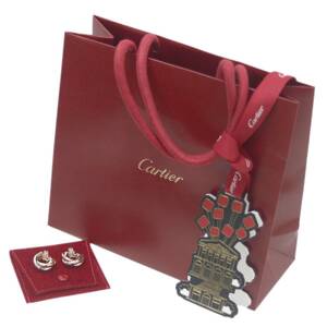 Cartier/カルティエ K18スリーカラー トリニティ ピアス メーカー磨き仕上げ済み 修理証明書 9.7g HO 希少 Aランク